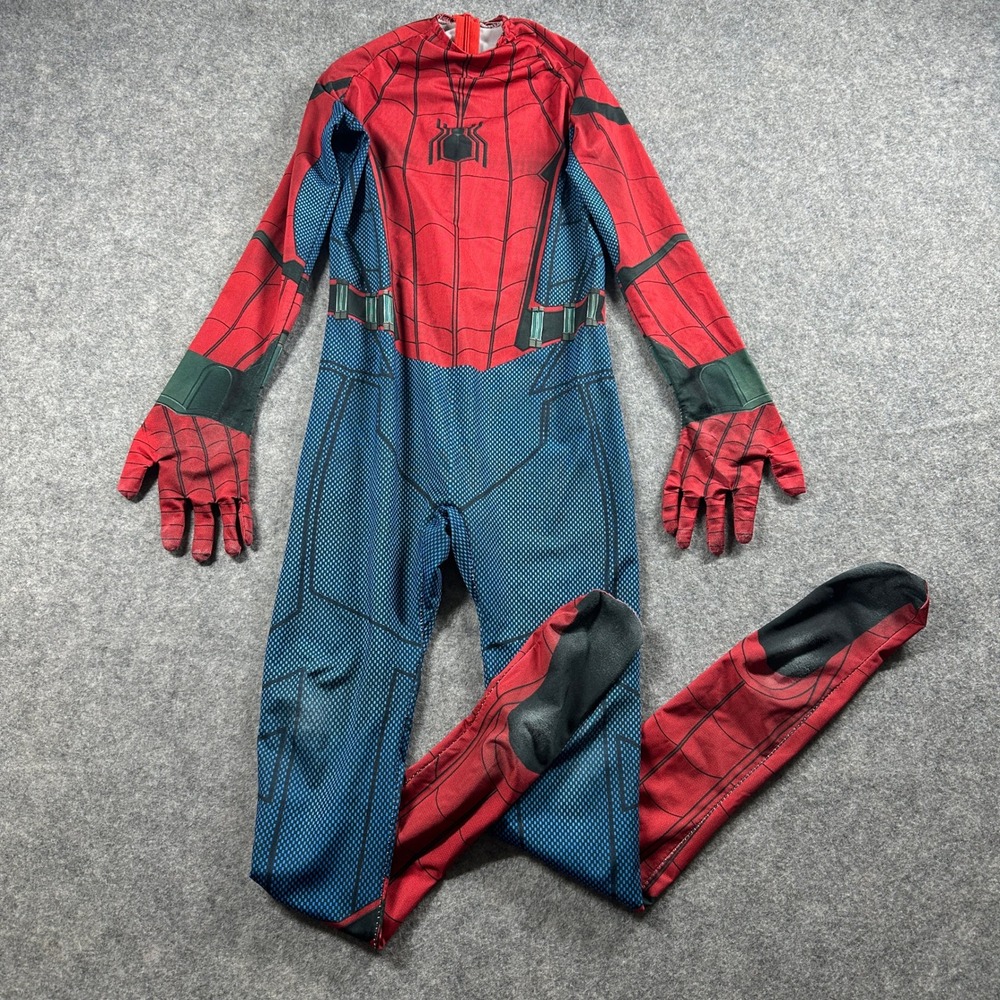 Marvel Spider-Man Costume Bodysuit Youth S Red Blue Superhero Halloween Cosplay